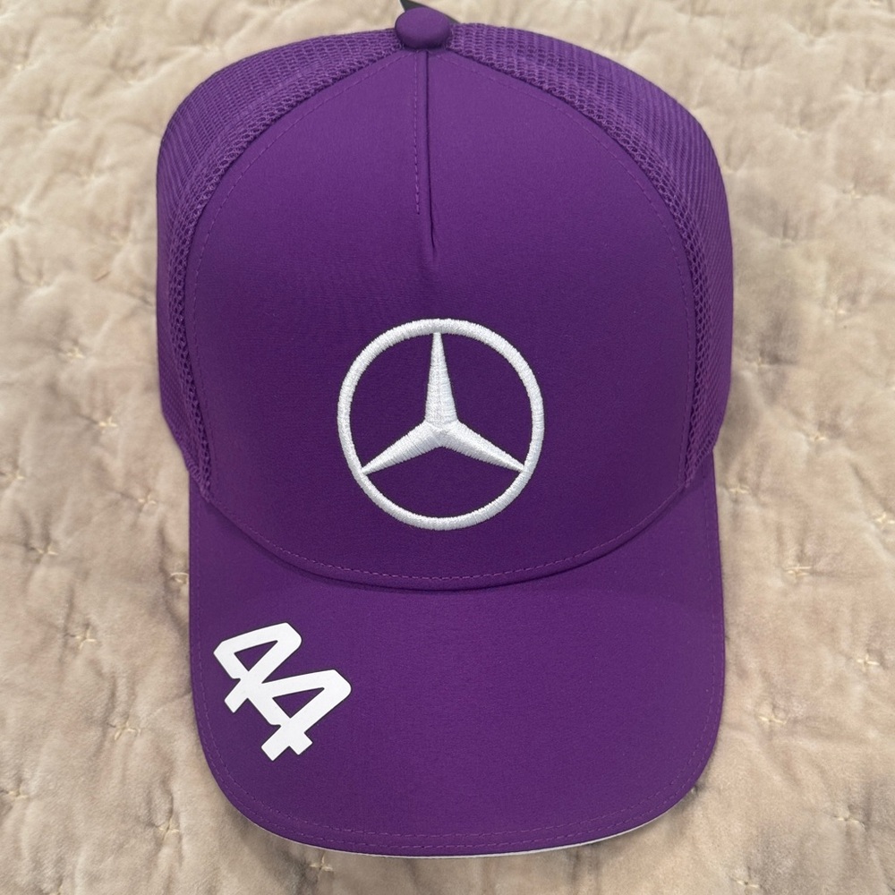 Formula one Lewis Hamilton Mercedes Purple Trucker Cap new